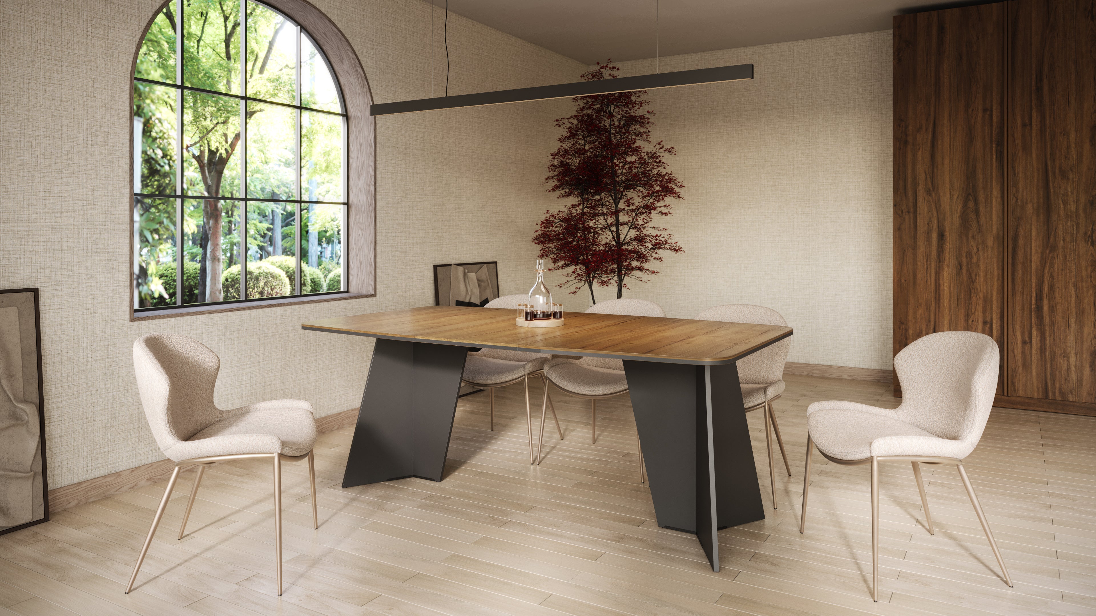 Monza Dark Oak effect Dining Table