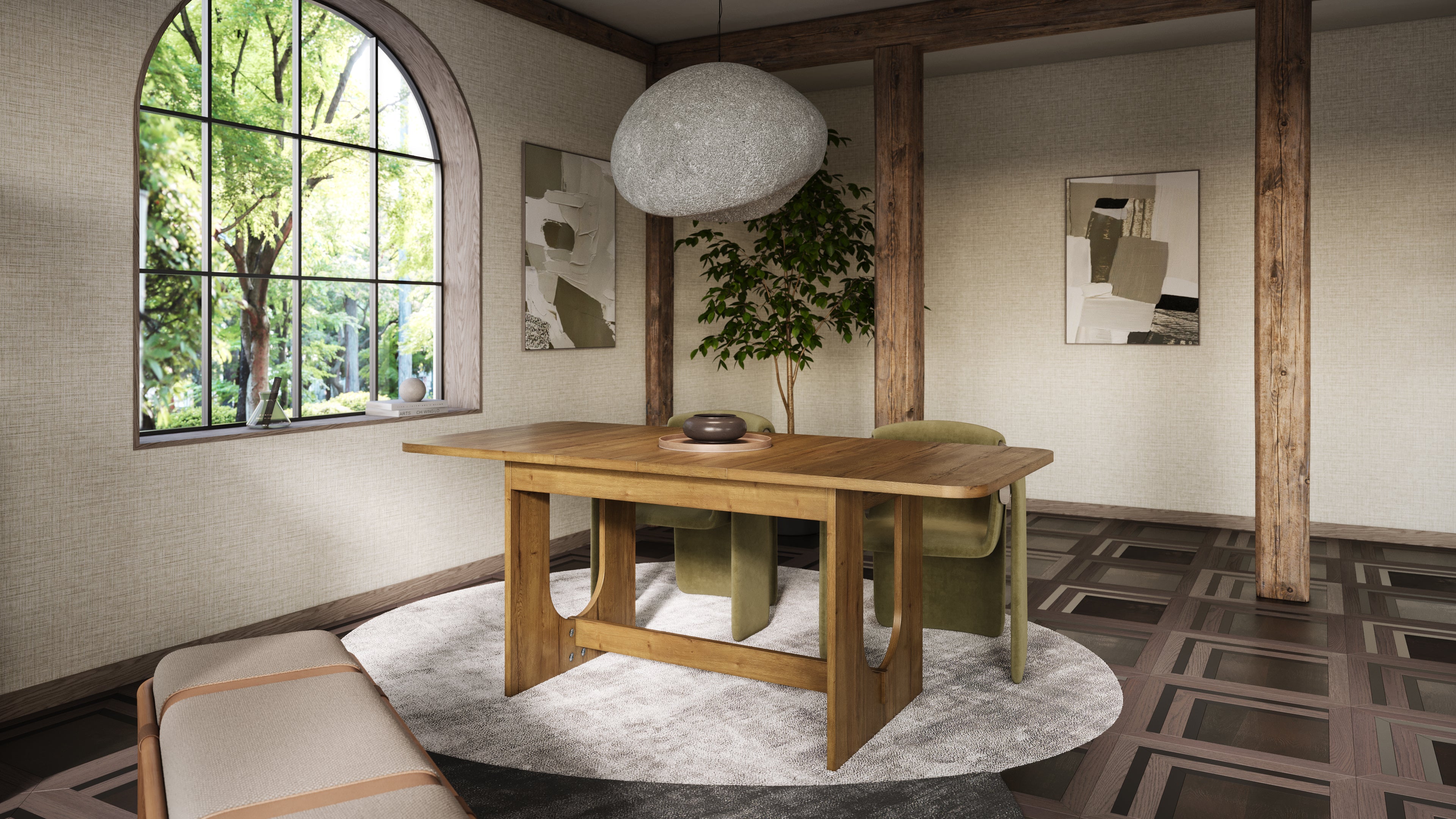 Teramo Dark Oak effect Dining table