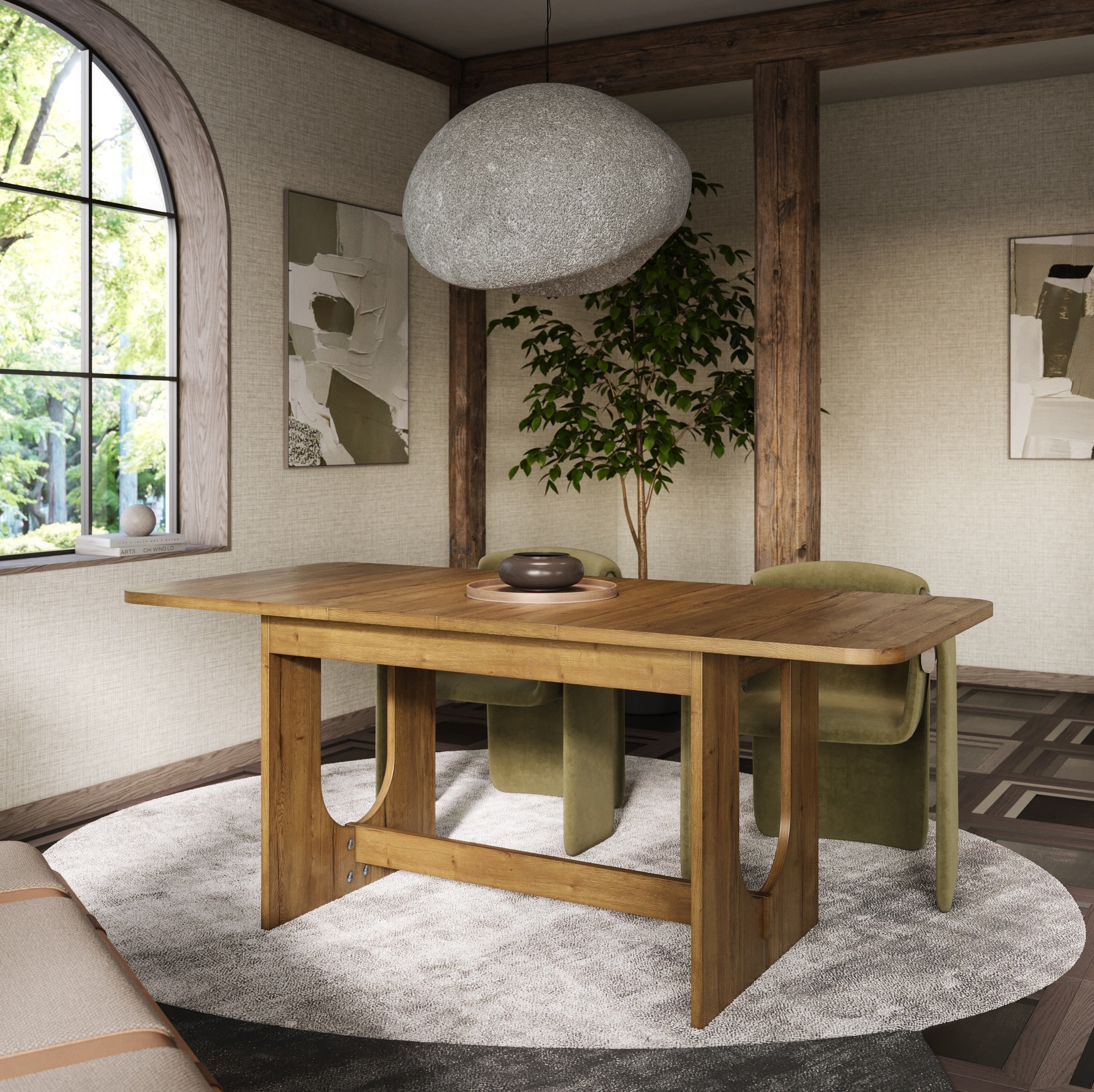Teramo Dark Oak effect Dining table
