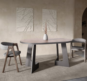 Belagio, Oak Halifax Effect, Modern Extending Dining Table, 110 - 160 cm