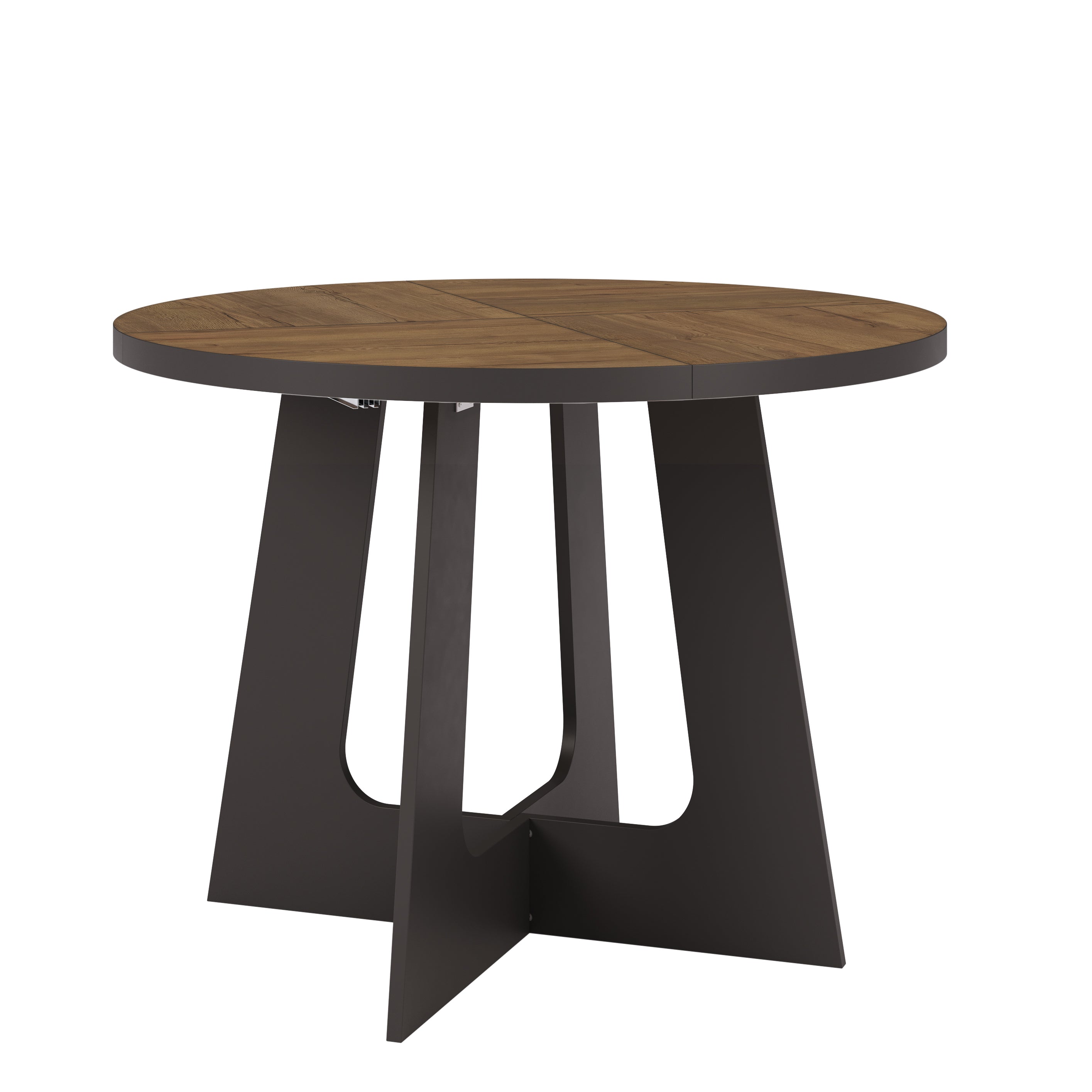 Belagio, Dark Oak Effect, Modern Extending Dining Table, 110 - 160 cm