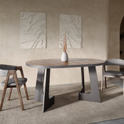 Belagio, Dark Oak Effect, Modern Extending Dining Table, 110 - 160 cm