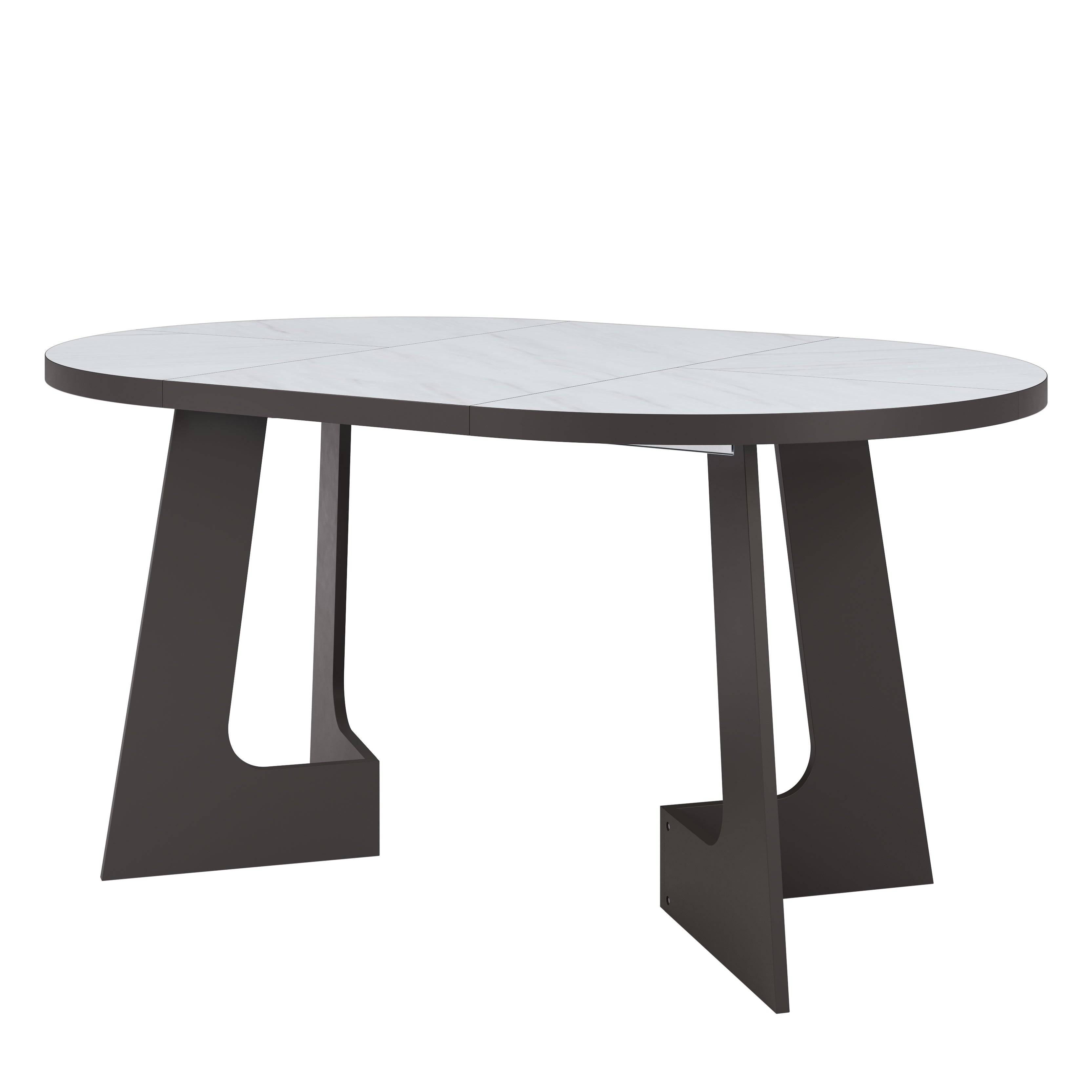 Belagio, Marble Effect, Modern Extending Dining Table, 110 - 160 cm