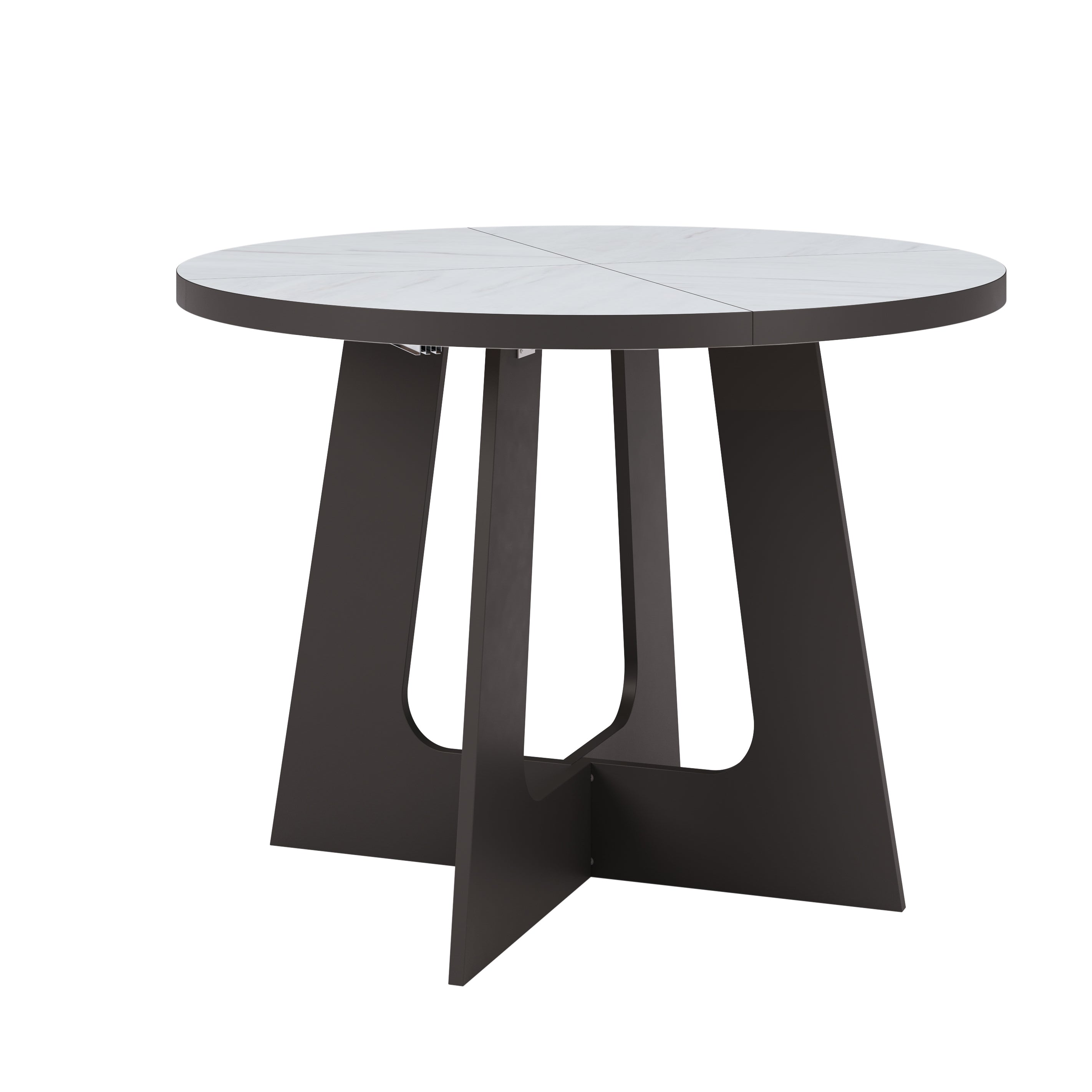 Belagio, Marble Effect, Modern Extending Dining Table, 110 - 160 cm