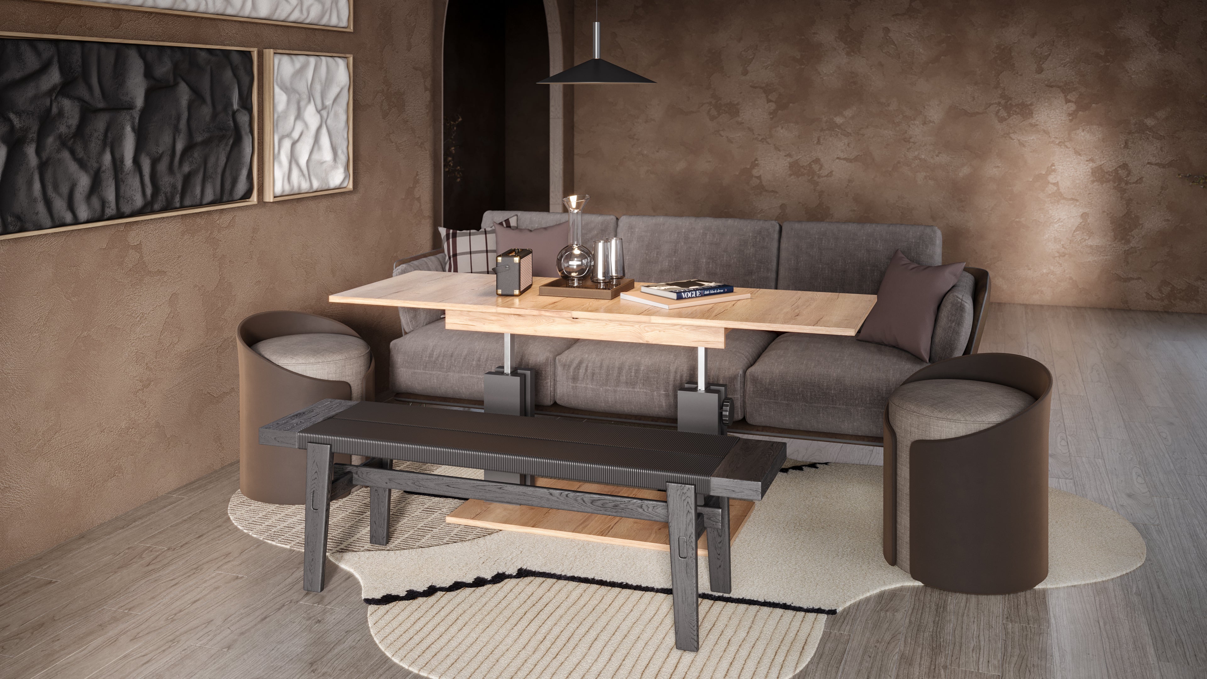 Moduvo 01 Coffee table to Dining table