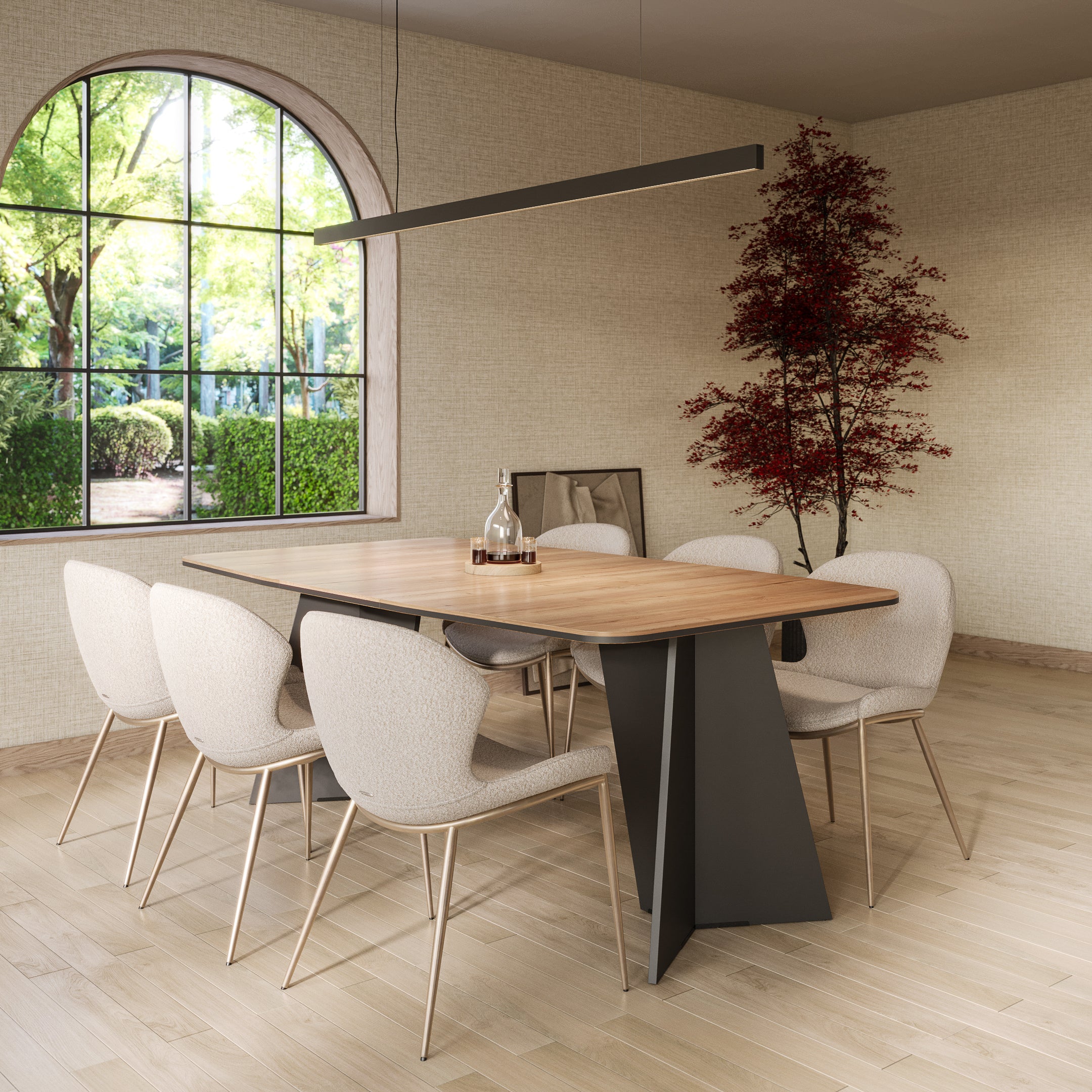 Monza Oak Halifax Effect Dining Table