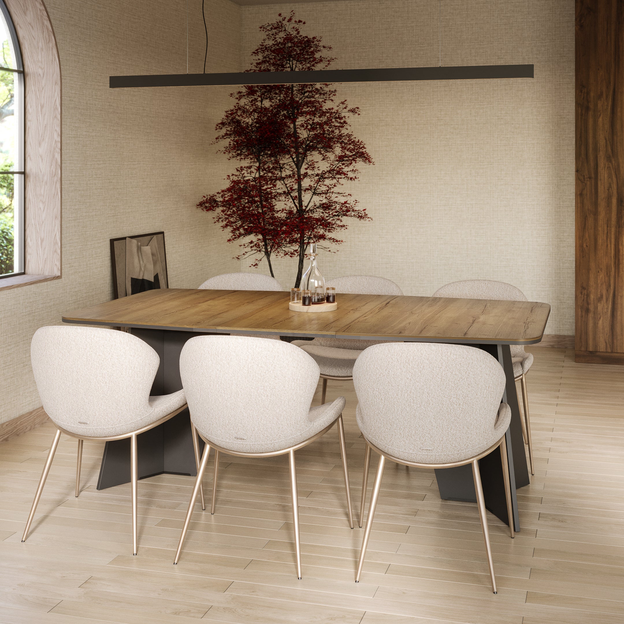 Monza Dark Oak effect Dining Table