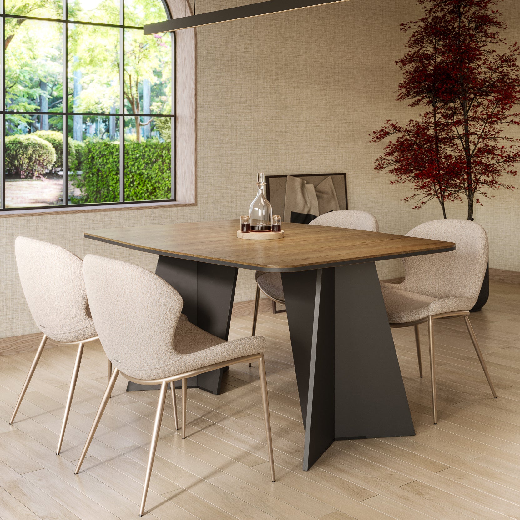 Monza Dark Oak effect Dining Table