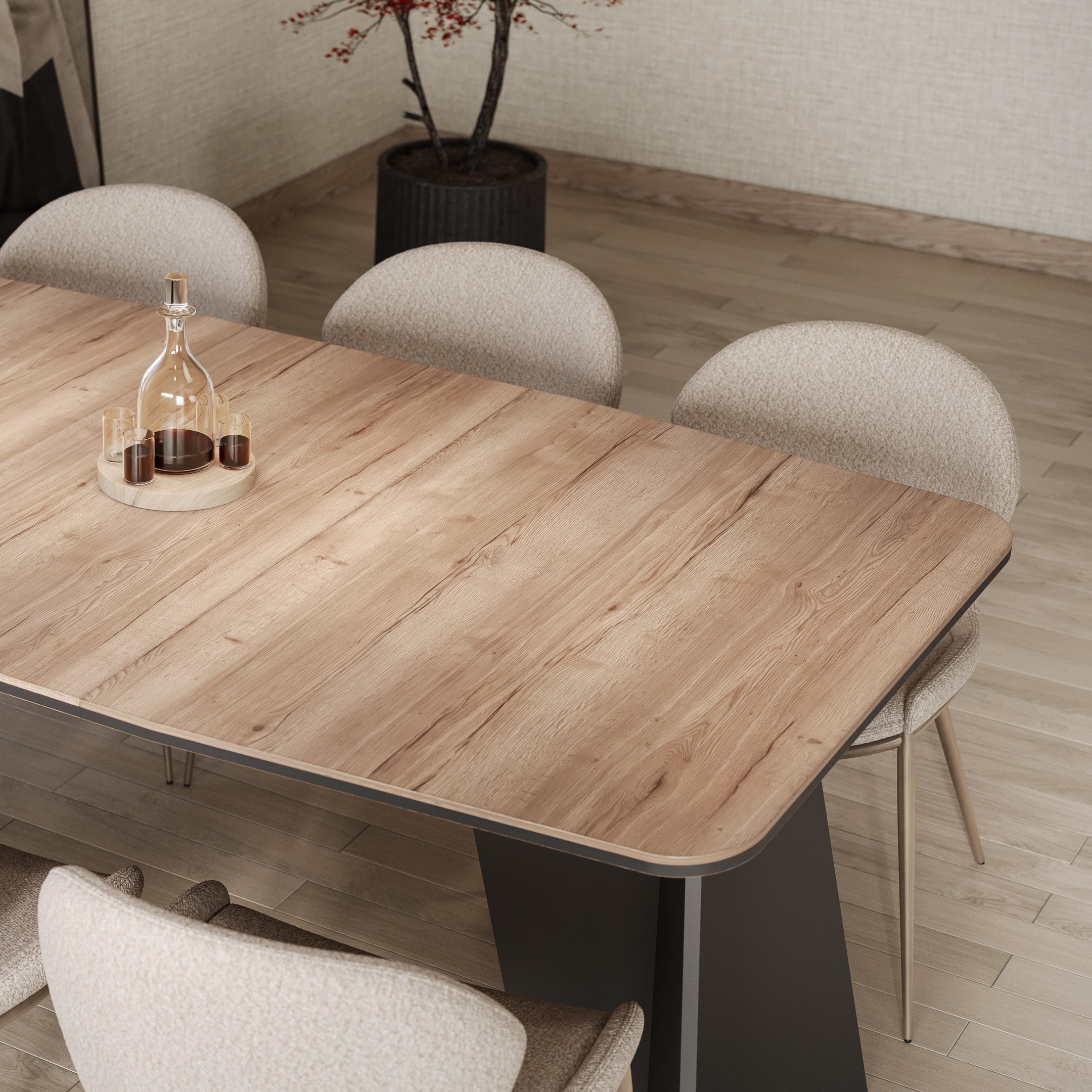 Monza Oak Halifax Effect Dining Table