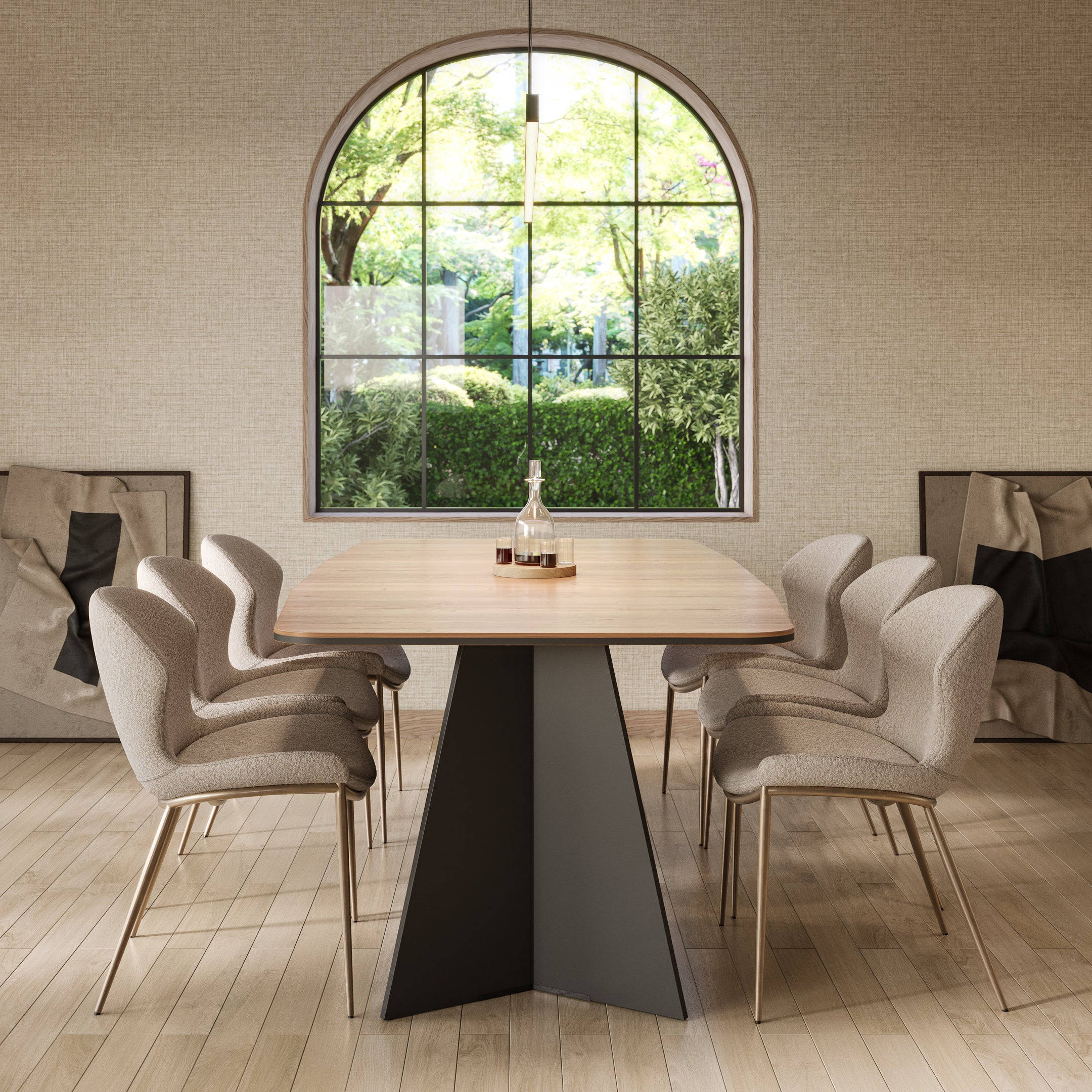 Monza Oak Halifax Effect Dining Table