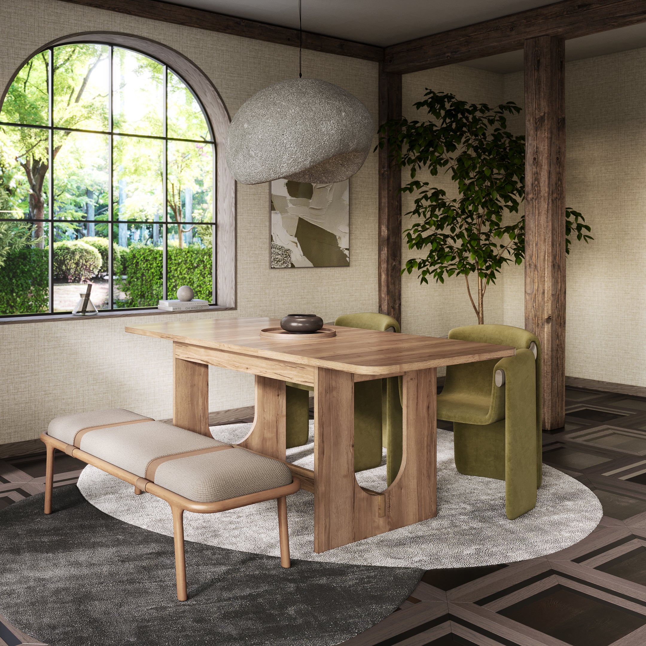 Teramo Oak Halifax Effect Dining table