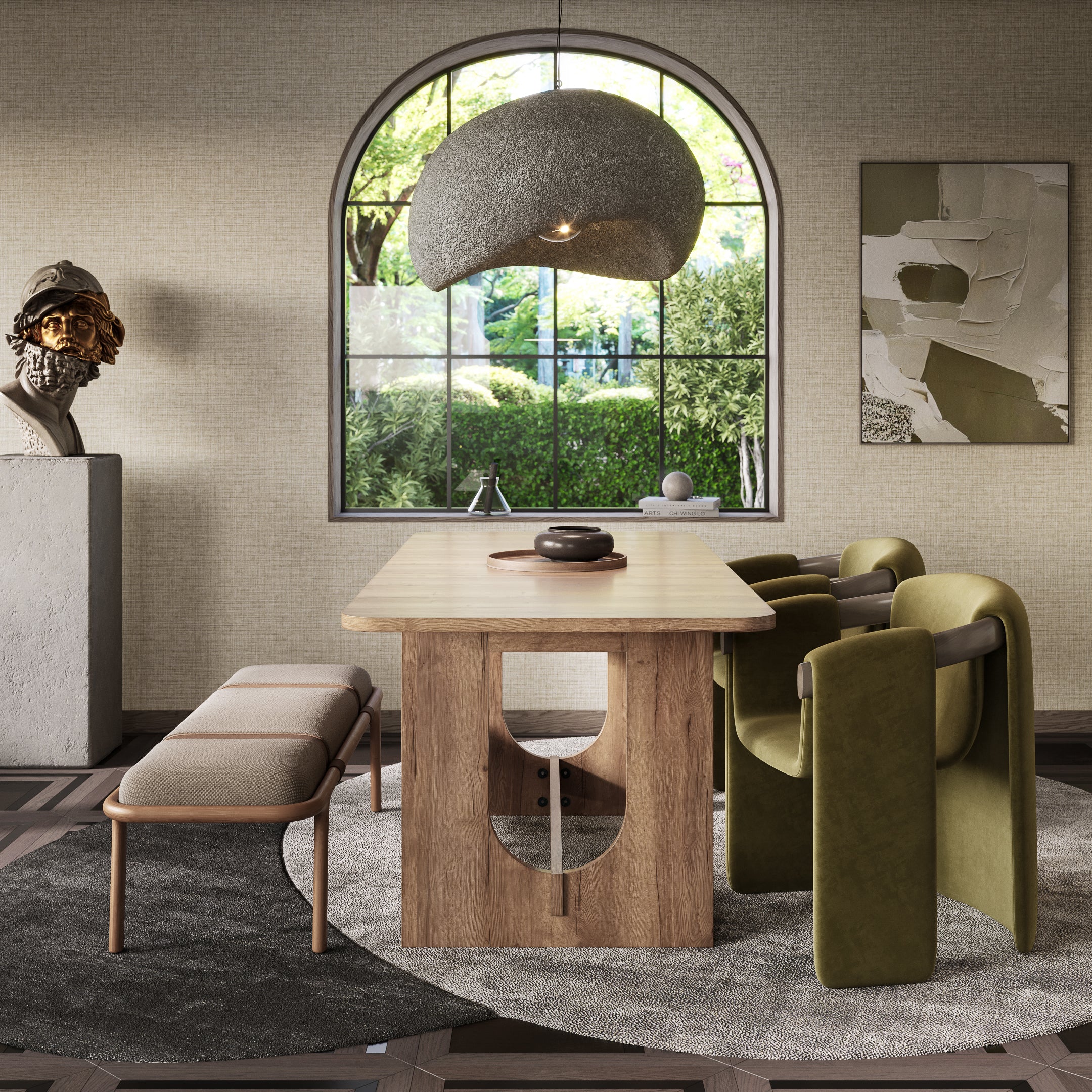 Teramo Oak Halifax Effect Dining table