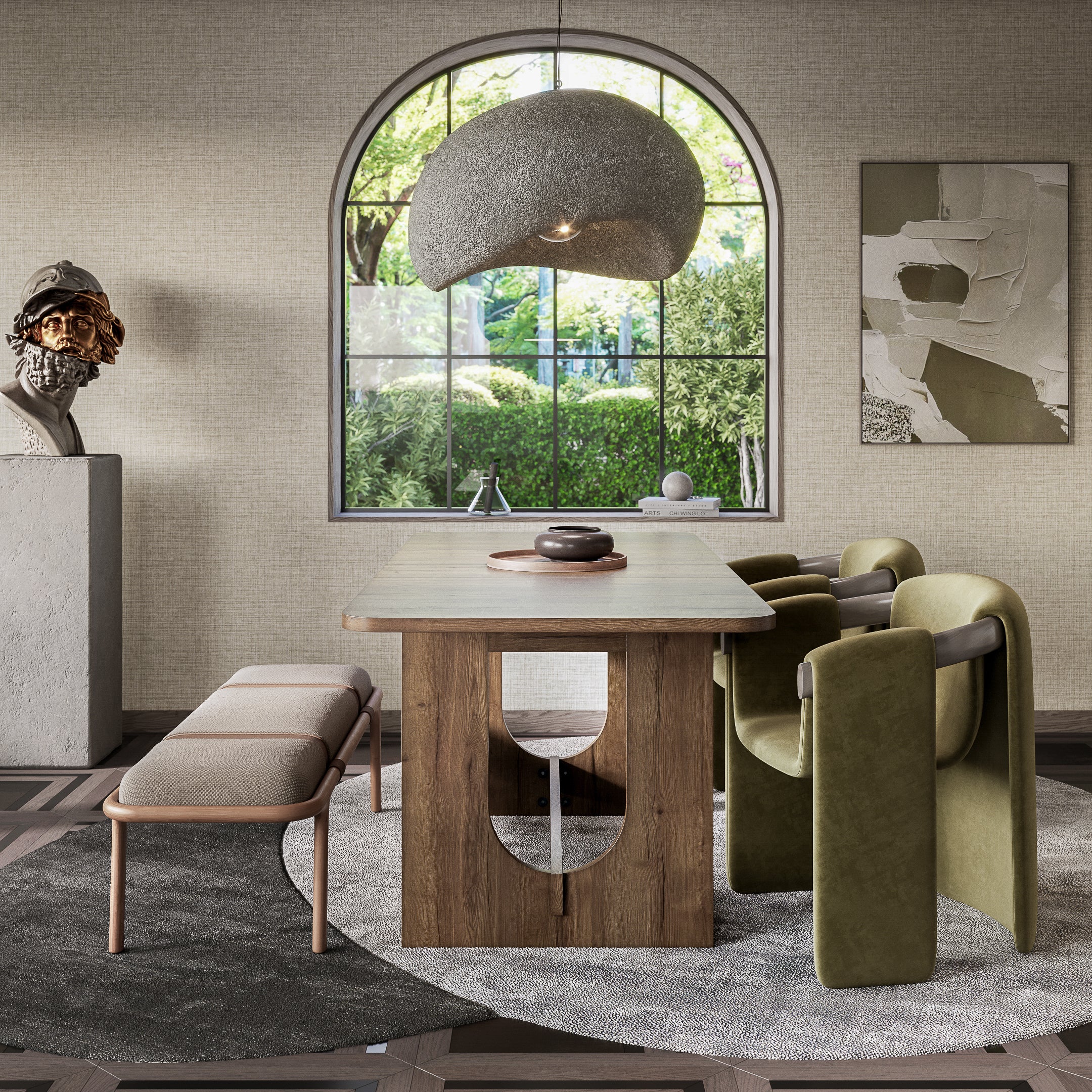 Teramo Dark Oak effect Dining table