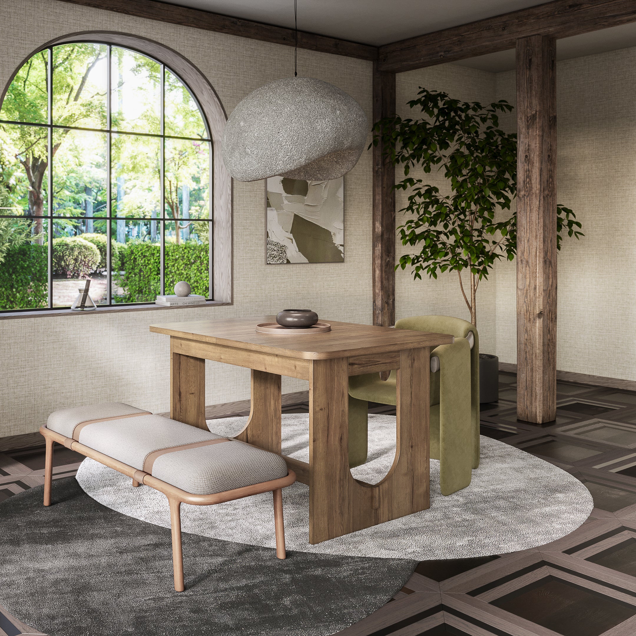 Teramo Dark Oak effect Dining table