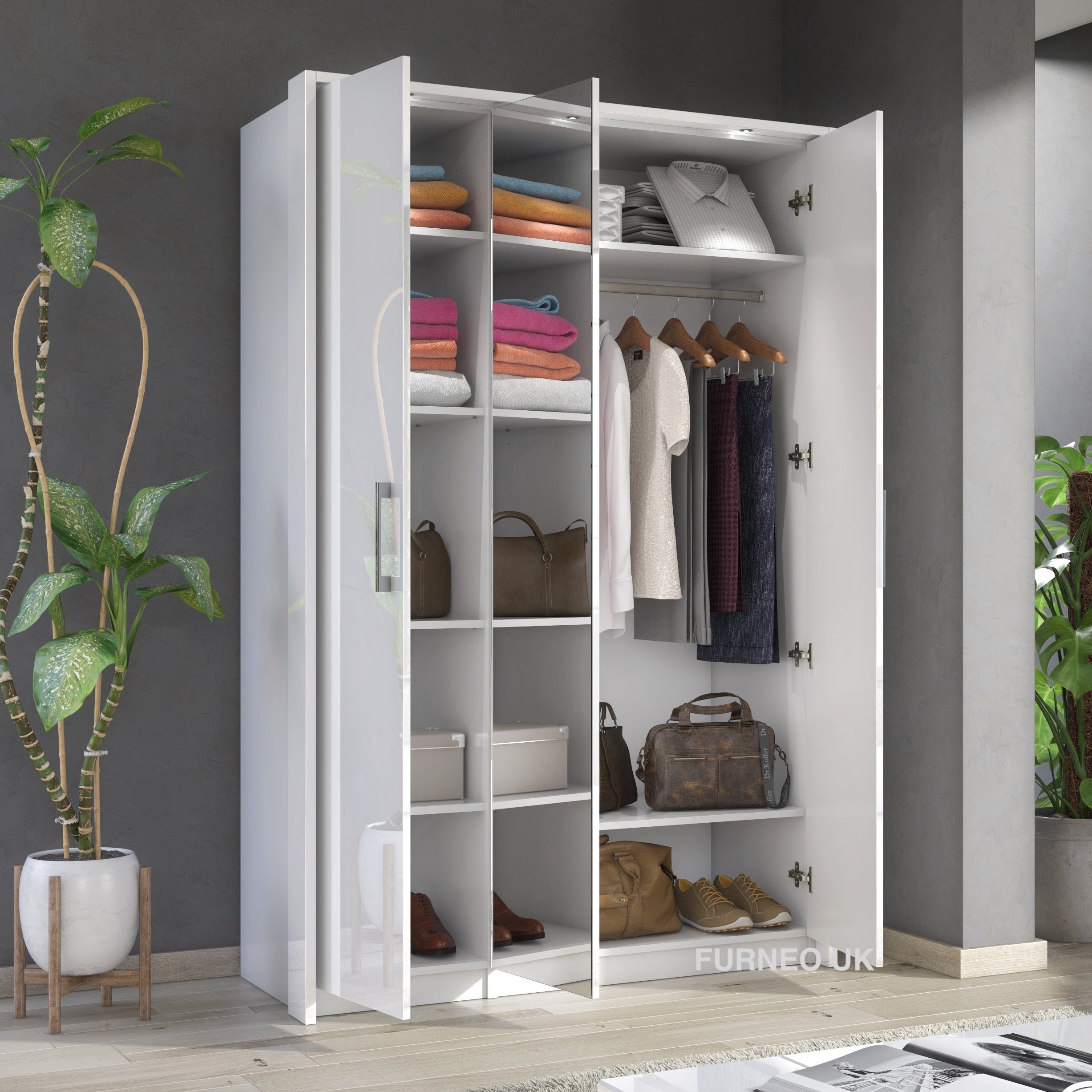 Platinum 3-Door Wardrobe