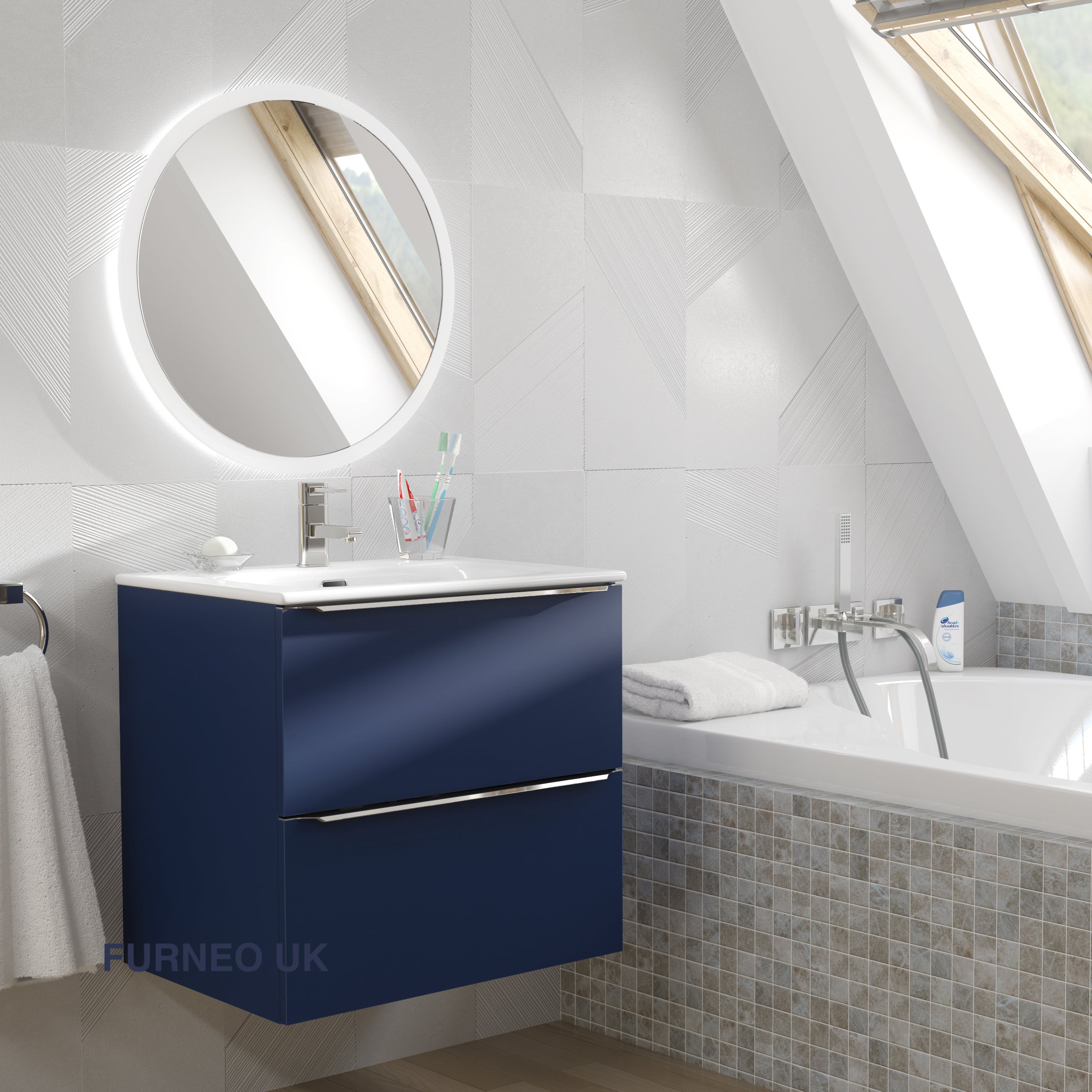 Blueberry Bathroom Vanity 60cm 2-Door