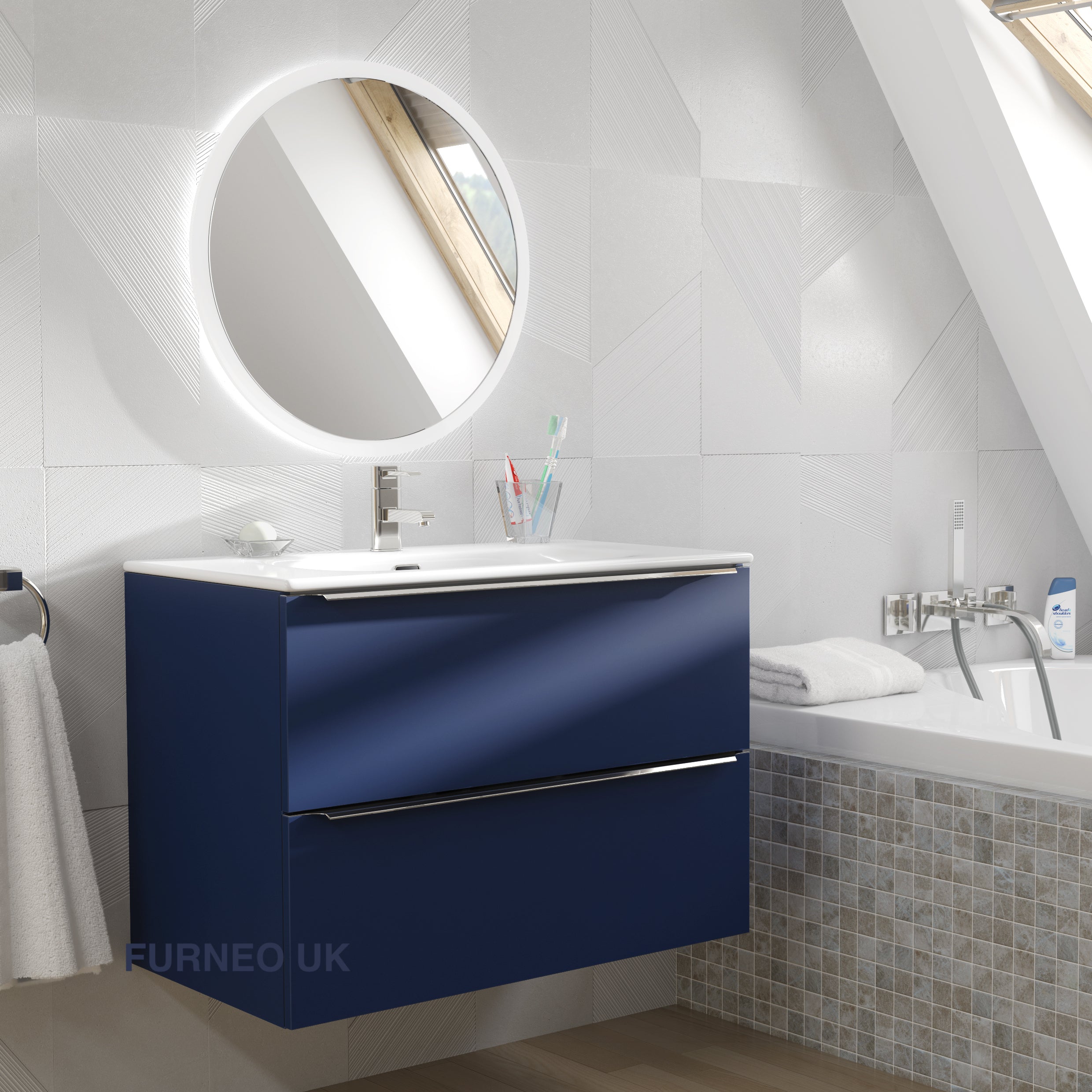 Blueberry Bathroom Vanity 80cm 2-Door