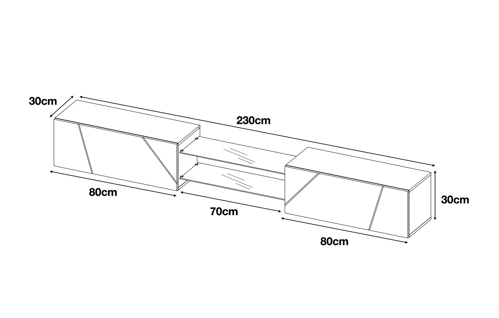 Art 02 Floating TV Cabinet - Furneo
