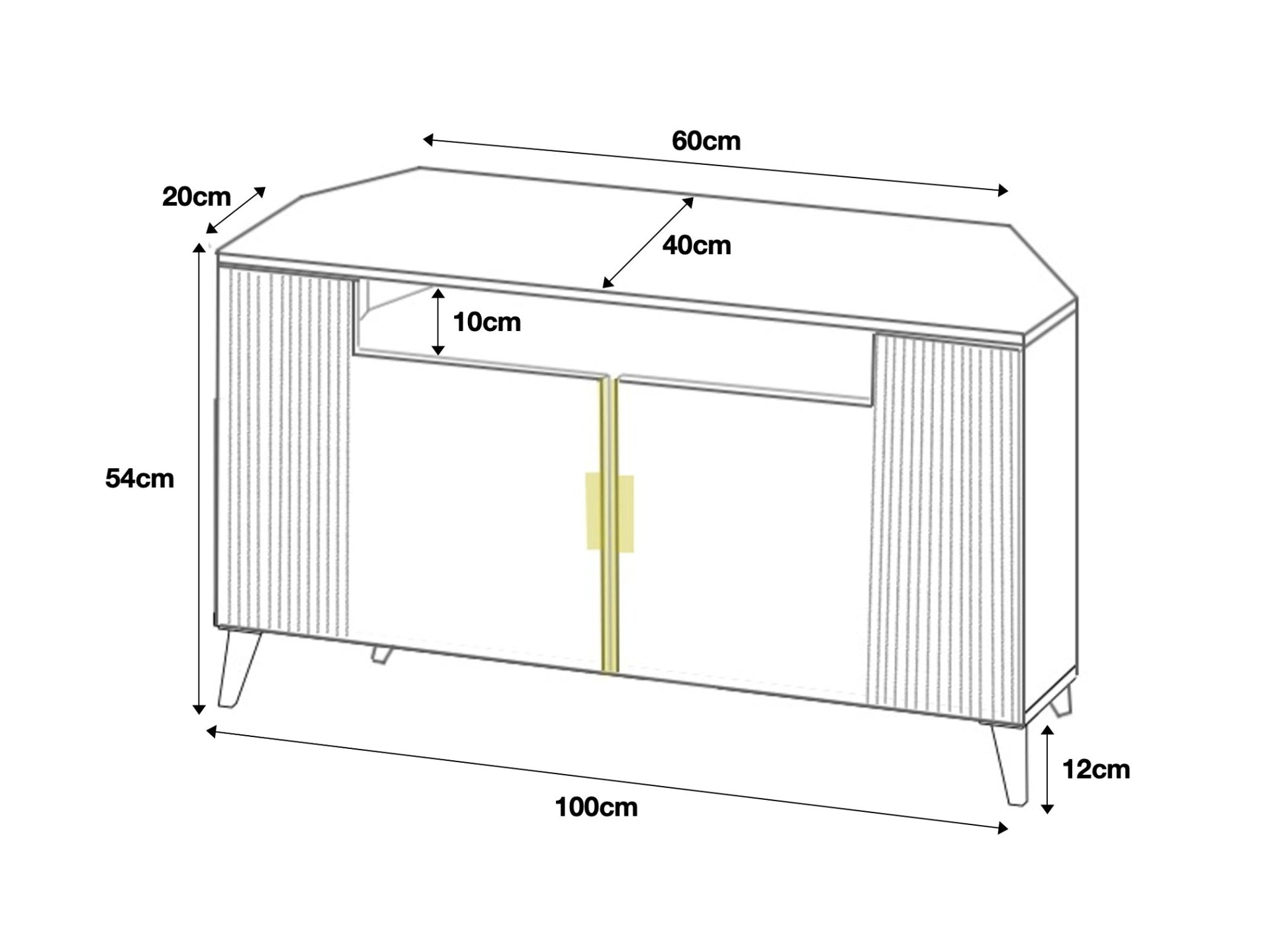 Azzurro 06 TV Stand 100cm - Furneo